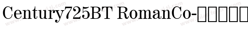 Century725BT RomanCo字体转换